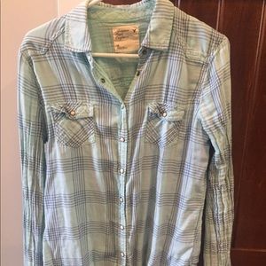 American Eagle Plaid Top